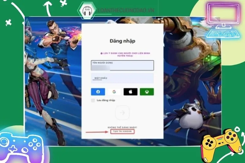 Cách tạo và đăng ký tài khoản Tốc Chiến